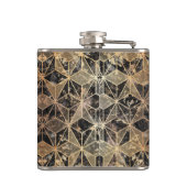 Marmer & Gold Geometric Pattern Heupfles (Achterkant)