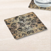Marmer & Gold Geometric Pattern Kartonnen Onderzetters (Schuin)