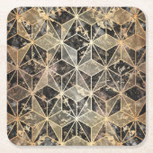 Marmer & Gold Geometric Pattern Kartonnen Onderzetters (Voorkant)