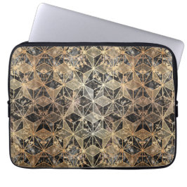Marmer & Gold Geometric Pattern Laptop Sleeve
