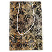 Marmer & Gold Geometric Pattern Medium Cadeauzakje (Voorkant)