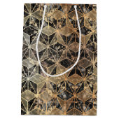 Marmer & Gold Geometric Pattern Medium Cadeauzakje (Achterkant)