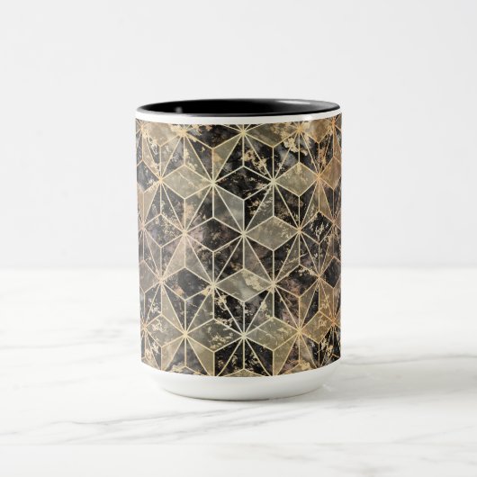 Marmer & Gold Geometric Pattern Mok (Midden)