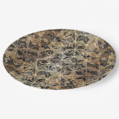Marmer & Gold Geometric Pattern Papieren Bordje (Gekanteld)