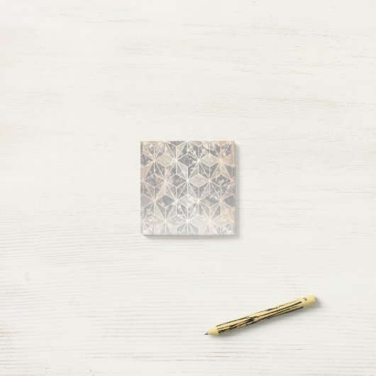 Marmer & Gold Geometric Pattern Post-it® Notes (Op bureau)