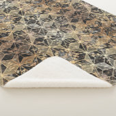 Marmer & Gold Geometric Pattern Sherpa Deken (3/4)