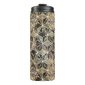 Marmer & Gold Geometric Pattern Thermosbeker (Voorkant)