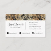 Marmer & Gold Geometric Pattern Visitekaartje (Achterkant)