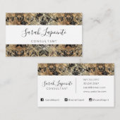 Marmer & Gold Geometric Pattern Visitekaartje (Voorkant / Achterkant)