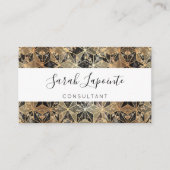 Marmer & Gold Geometric Pattern Visitekaartje (Voorkant)