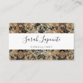 Marmer & Gold Geometric Pattern Visitekaartje