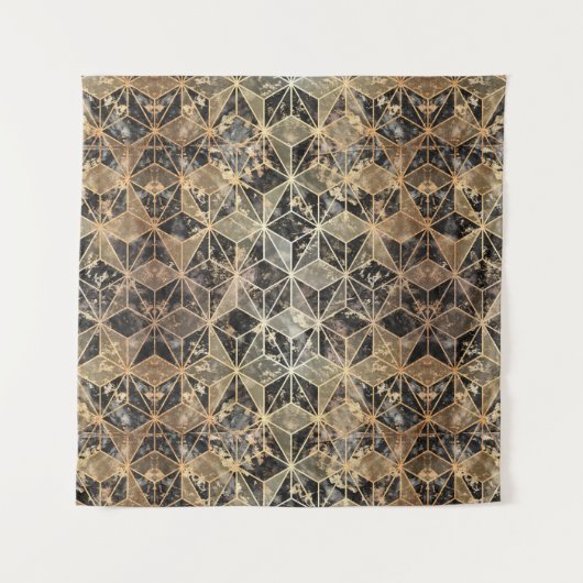 Marmer & Gold Geometric Pattern Wandkleed (Voorkant)