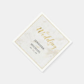 Marmer & Gold | Modern Typography Wedding Napkin Servet (Hoek)