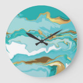 Marmer, goud: abstracte achtergrond. grote klok (Voorkant)