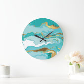 Marmer, goud: abstracte  achtergrond. grote klok (Huis)