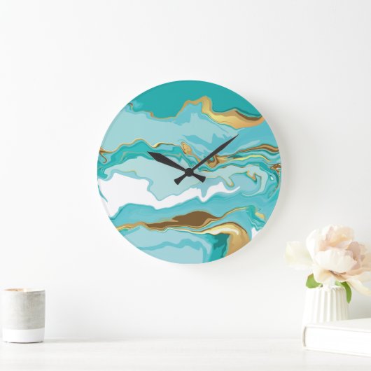 Marmer, goud: abstracte achtergrond. grote klok (Huis)