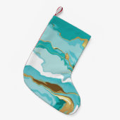 Marmer, goud: abstracte  achtergrond. kleine kerstsok (Voorkant (Hangend))