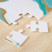 Marmer, goud: abstracte achtergrond. legpuzzel (Zijkant)
