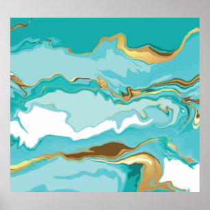 Marmer, goud: abstracte  achtergrond. poster