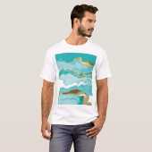 Marmer, goud: abstracte  achtergrond. t-shirt (Voorkant volledig)