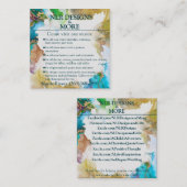 Marmer Goud Blauw Paarse Multipurpose Vierkante Visitekaartje (Voorkant / Achterkant)