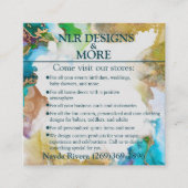 Marmer Goud Blauw Paarse Multipurpose Vierkante Visitekaartje (Voorkant)