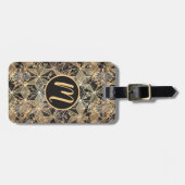 Marmer & Goud Geometrisch Patroon Bagagelabel (Voorkant horizontaal)