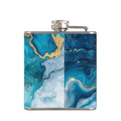 Marmer Goud Glitter Faux Folie Confetti Heupfles (Achterkant)