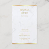 Marmer Goud Handgeschreven Script Elegant Classy Visitekaartje (Achterkant)