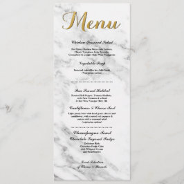 Marmer Goud Menu Trouw Receptie Kaarten Art Deco