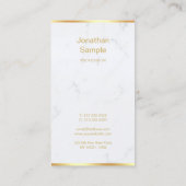 Marmer Goud Modern Handgeschreven Script Sjabloon Visitekaartje (Achterkant)
