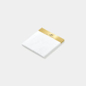 Marmer & Goud Modern Monogram Initiaal Sjabloon Post-it® Notes (Schuin)