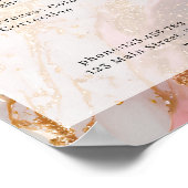 Marmer Goud Rood Salon Prijslijst Poster (Hoek)