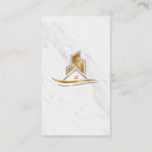 Marmer | Goud Vastgoed Logo Visitekaartje (Achterkant)