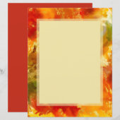 Marmer, gouden, groene inkt briefpapier (Voorkant / Achterkant)