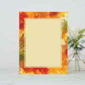 Marmer, gouden, groene inkt briefpapier (Staand voorkant)