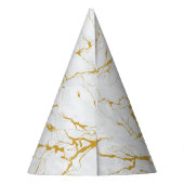 Marmer Gouden Textuur Naadloos Patroon Feesthoedjes (Achterkant)