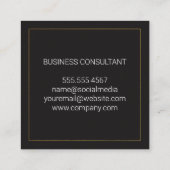 Marmer | Goudgrens Vierkante Visitekaartje (Achterkant)