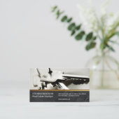 Marmer | Goudmetaalstrim | Sleutels Visitekaartje (Staand voorkant)