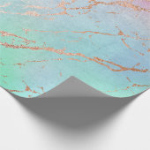 Marmer goudroze groene cadeaubon voor bruiloft cadeaupapier (Hoek)