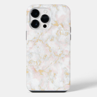 marmer goudwitte roze iPhone draagtas 14 Pro Max Hoesje