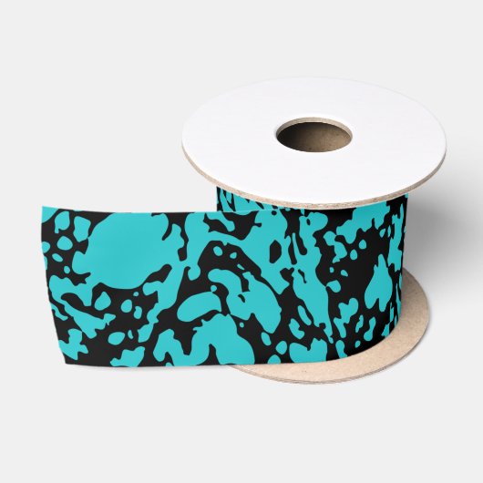 Marmer Graniet Textuur Blauw   Satijnen Lint (Spoel)