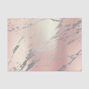 Marmer Gray Pink Rose Gold Metallic Silver Tissuepapier