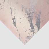 Marmer Gray Pink Rose Gold Metallic Silver Tissuepapier (Detail)