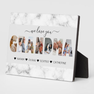 Marmer Gray We houden van je oma Foto Collage Fotoplaat