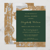 Marmer Green en Gold Vrijgezellenfeest Kaart (Voorkant / Achterkant)