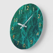 Marmer green goudelegant klassieker grote klok (Hoek)