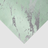 Marmer Grey Mint Green Gold Metallic Silver Tissuepapier (Detail)