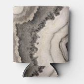 Marmer grijs graniet zwart wit agaat edelsteen blikjeskoeler (Voorkant)