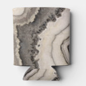 Marmer grijs graniet zwart wit agaat edelsteen blikjeskoeler (Achterkant)